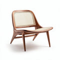 Chaise en bois avec assise en cannage pour salon - 70 x 75 x 80