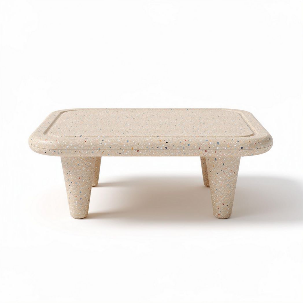 Table basse en matériau composite - Pour salon ou espace de détente - 80 x 60 x 30