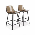 Chaises de bar en plastique transparent pour cuisine - 45 x 45 x 100