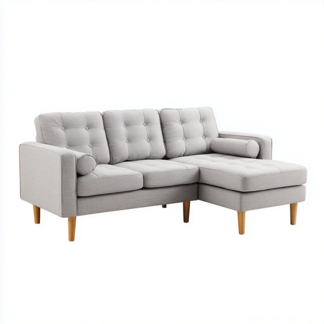 Canapé d'angle en tissu pour salon - 220 x 150 x 85