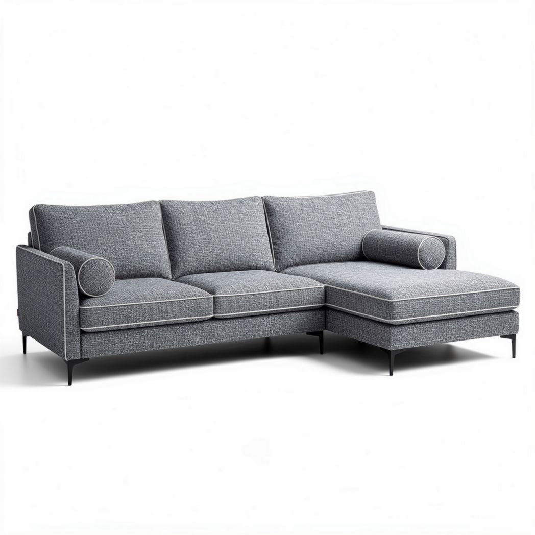 Canapé d'angle en tissu pour salon - 230 x 100 x 85
